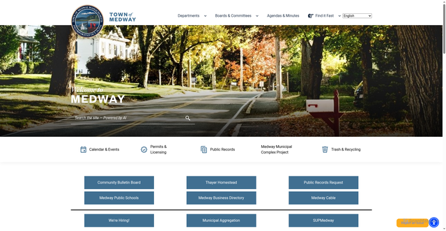 Security scan screenshot of https://medwayma.gov/
