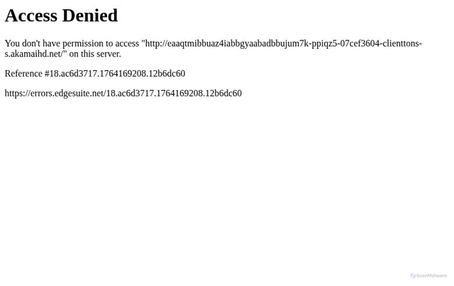 Security scan screenshot of https://eaaqtmibbuaz4iabbgyaabadbbujum7k-ppiqz5-07cef3604-clienttons-s.akamaihd.net/