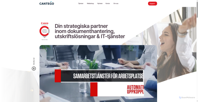 Security scan screenshot of https://cantego.se