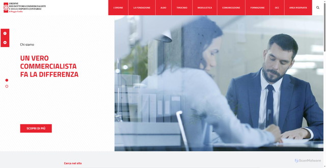 Security scan screenshot of https://www.commercialisti.re.it/