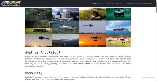 Security scan screenshot of https://ardupilot.org