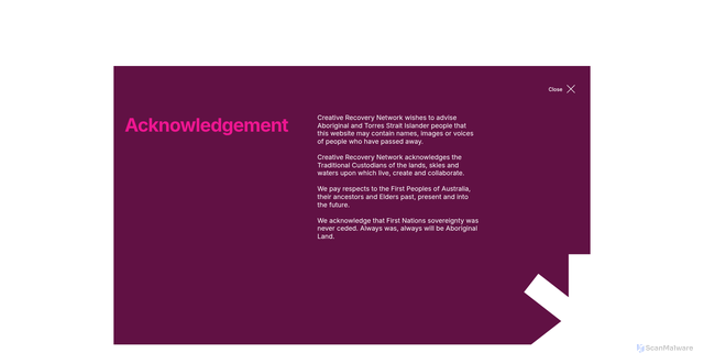 Security scan screenshot of https://creativerecovery.net.au/