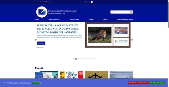 Security scan screenshot of https://www.izsplv.it/it/