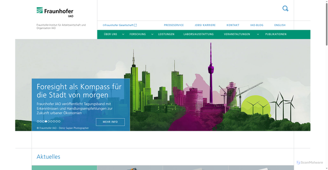 Security scan screenshot of https://www.iao.fraunhofer.de/