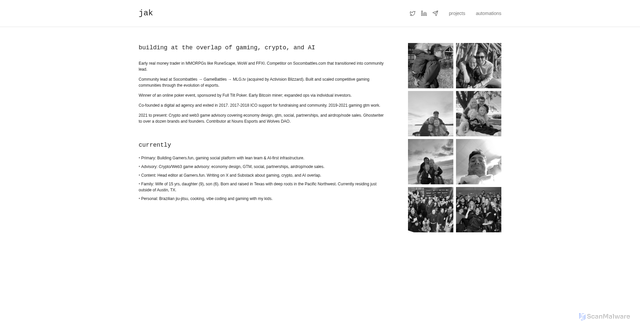 Security scan screenshot of http://jakxbt.com/