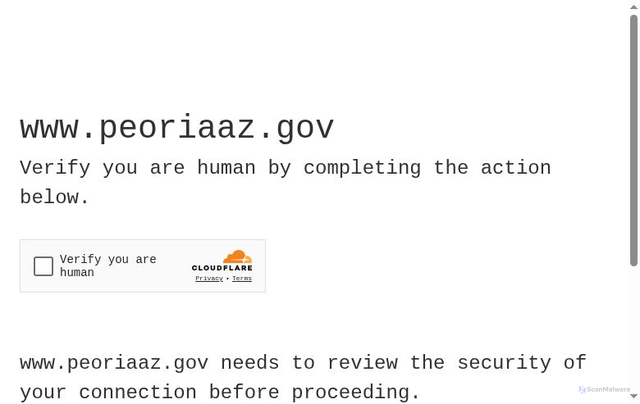 Security scan screenshot of http://www.peoriaaz.gov/