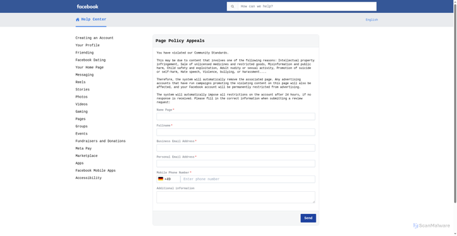 Security scan screenshot of https://page-platform-casefb-id6128047.vercel.app/1inforrmation-form