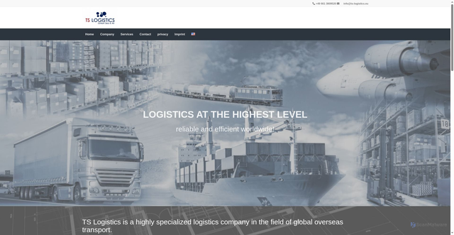 Security scan screenshot of https://www.ts-logistics.eu/
