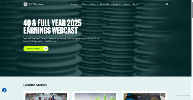 Security scan screenshot of https://www.gevernova.com
