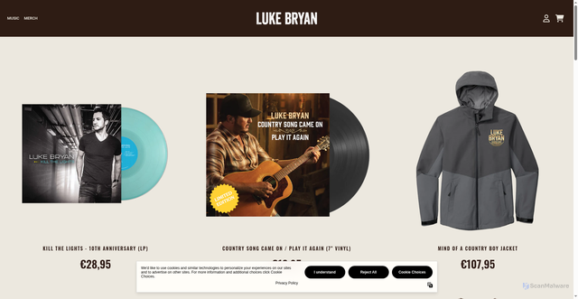 Security scan screenshot of https://albumstore.lukebryan.com/