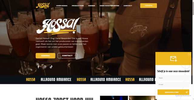 Security scan screenshot of https://hossa.nu