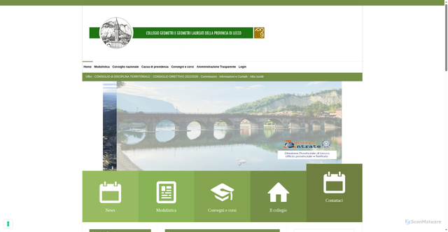 Security scan screenshot of https://www.geometri.lecco.it