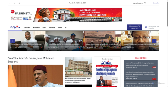 Security scan screenshot of https://lanation.bj