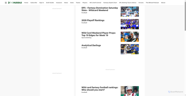 Security scan screenshot of https://thehuddle.com