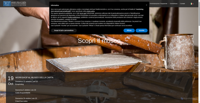 Security scan screenshot of https://www.valledellecartiere.it/it/