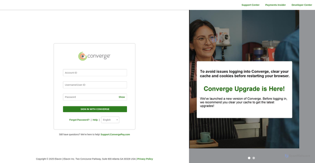 Security scan screenshot of https://www-convergapay.top/