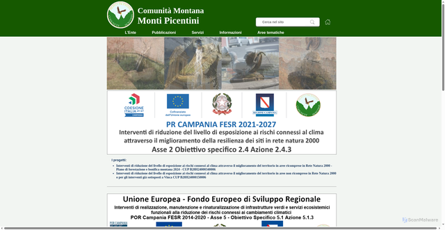 Security scan screenshot of https://www.cm-montipicentini.it/