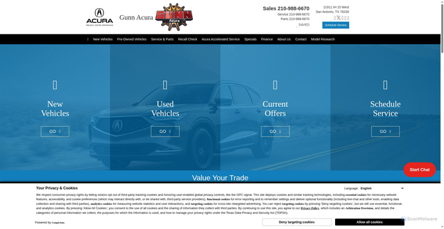 Security scan screenshot of https://www.gunnacura.com/