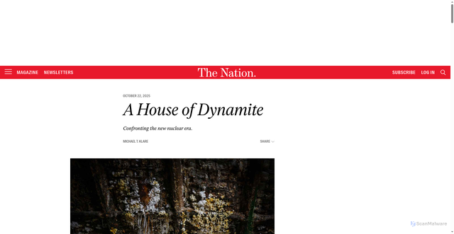 Security scan screenshot of https://www.thenation.com/article/world/nuclear-war-russia-north-korea-china/