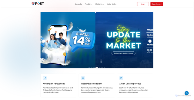 Security scan screenshot of https://post-pro.co.id