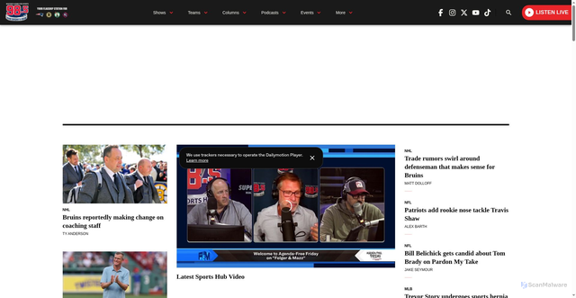 Security scan screenshot of https://985thesportshub.com