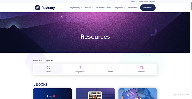 Security scan screenshot of https://grow.pushpay.com