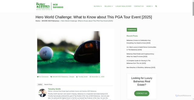 Security scan screenshot of https://www.bettermcrbahamas.com/blog/hero-world-challenge/