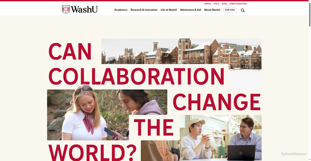 Security scan screenshot of https://wustl.edu