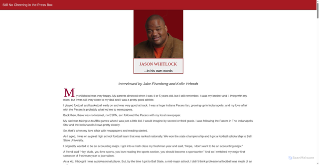 Security scan screenshot of https://povichcenter.umd.edu/still-no-cheering-press-box/chapter/Jason-Whitlock/index.html