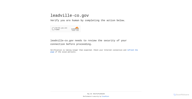 Security scan screenshot of https://leadville-co.gov/