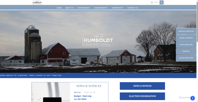 Security scan screenshot of https://humboldt-wi.gov/