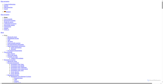 Security scan screenshot of https://www.izw-berlin.de/en/