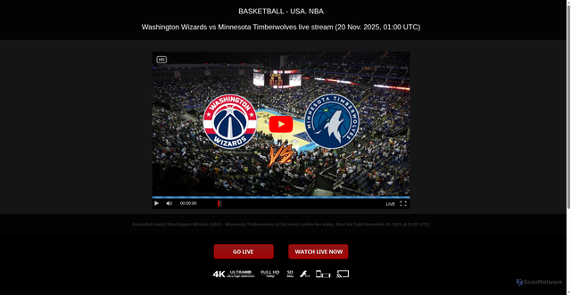 Security scan screenshot of https://stage.beulah.ca/video/scp/video-today-wizards-v-timberwolves-liv-20-november-2025-en-2-4582.html