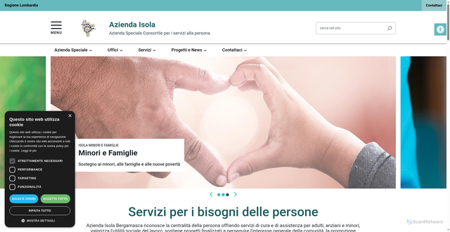 Security scan screenshot of https://www.aziendaisola.it/it