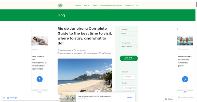 Security scan screenshot of https://doinbrazil.com/rio-de-janeiro-brazil/