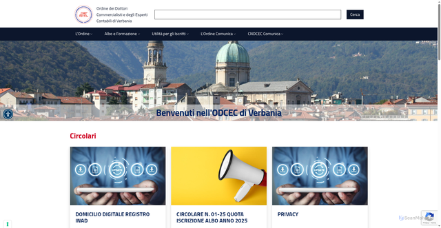 Security scan screenshot of https://verbania.commercialisti.it/