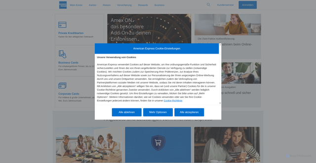 Security scan screenshot of https://www.google.com/url?q=https://www.americanexpress.com/