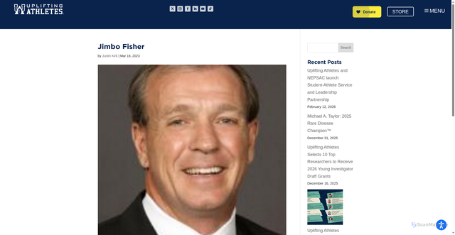 Security scan screenshot of https://www.upliftingathletes.org/people/jimbo-fisher/