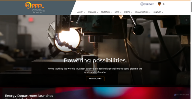Security scan screenshot of https://www.pppl.gov/