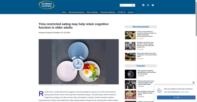 Security scan screenshot of https://bionewscentral.com/time-restricted-eating-may-help-retain-cognitive-function-in-older-adults/