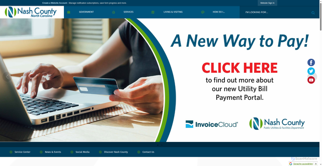 Security scan screenshot of https://nashcountync.gov/