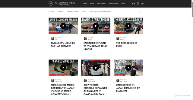 Security scan screenshot of https://www.automotivepress.com/blog/categories/news