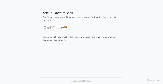 Security scan screenshot of https://ameli-actif.com/