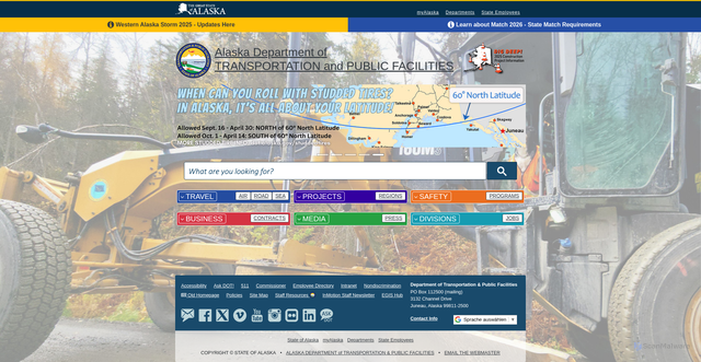Security scan screenshot of https://dot.alaska.gov/