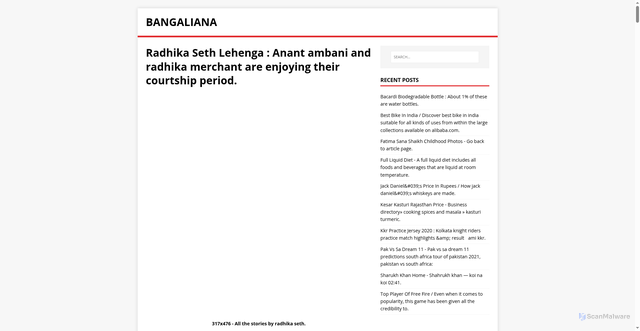Security scan screenshot of https://lianagana.pages.dev/post/radhika-seth-lehenga/