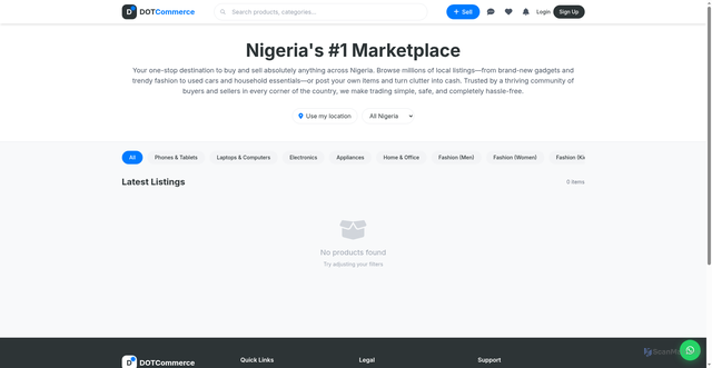 Security scan screenshot of https://dotcommerce-8t7zc0odsl.edgeone.app/