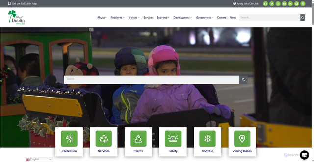 Security scan screenshot of https://dublinohiousa.gov/