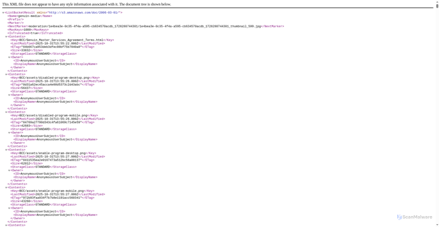 Security scan screenshot of https://media.begenuin.com