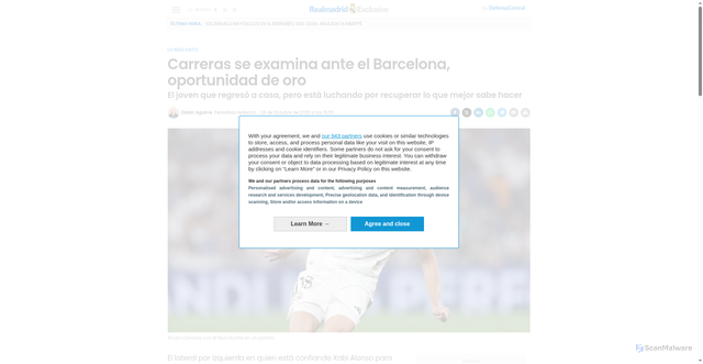 Security scan screenshot of https://www.realmadridexclusivo.com/lo-mas-visto/carreras-se-examina-barcelona-oportunidad-oro_322978_102.html