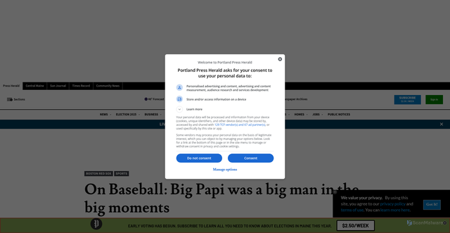 Security scan screenshot of https://www.pressherald.com/2015/11/17/on-baseball-big-papi-was-a-big-man-in-the-big-moments/